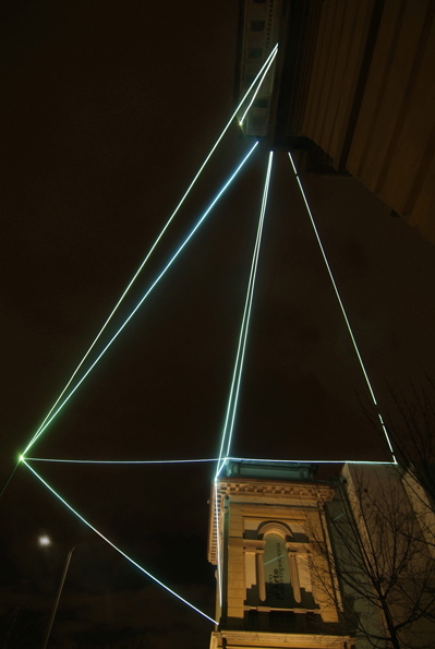 CARLO BERNARDINI, LIGHT CATALYST 2008; Fiber optic installation, feet h 53x71x64. Lissone (MI), Museum of Contemporary Art.